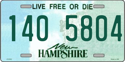 NH license plate 1405804