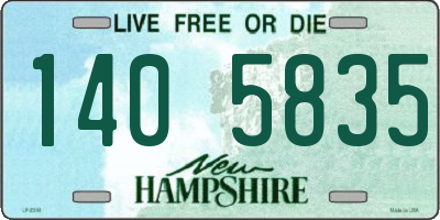 NH license plate 1405835