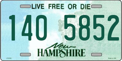 NH license plate 1405852
