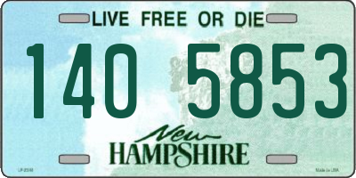 NH license plate 1405853