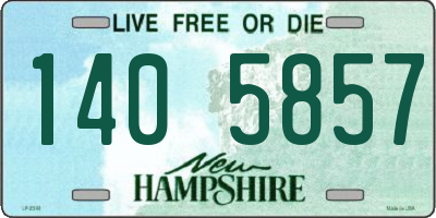 NH license plate 1405857
