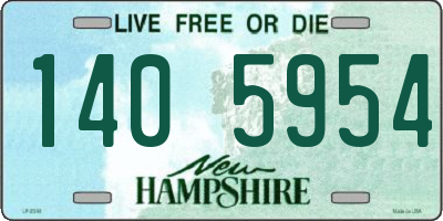 NH license plate 1405954