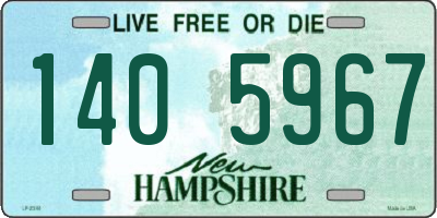 NH license plate 1405967