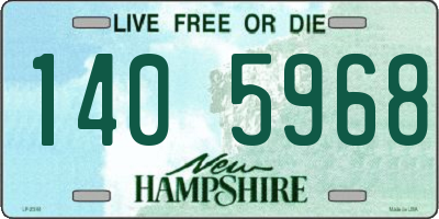 NH license plate 1405968