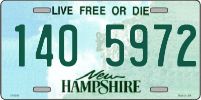 NH license plate 1405972