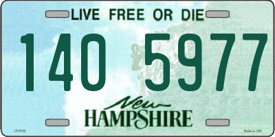 NH license plate 1405977