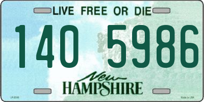 NH license plate 1405986