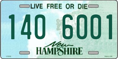 NH license plate 1406001