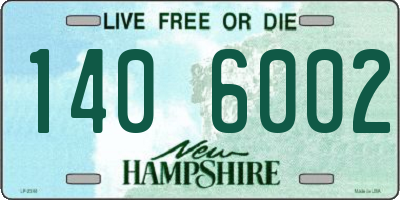NH license plate 1406002