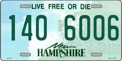 NH license plate 1406006