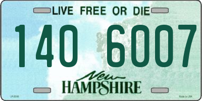 NH license plate 1406007