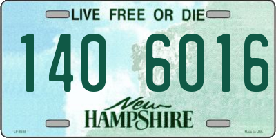 NH license plate 1406016