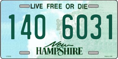 NH license plate 1406031