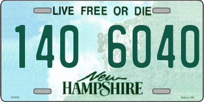 NH license plate 1406040