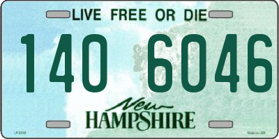NH license plate 1406046