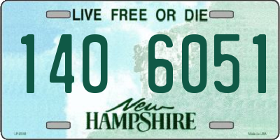 NH license plate 1406051