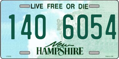 NH license plate 1406054