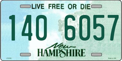 NH license plate 1406057