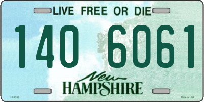 NH license plate 1406061