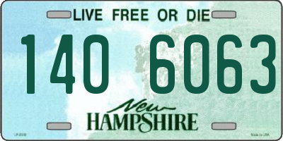NH license plate 1406063