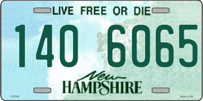 NH license plate 1406065