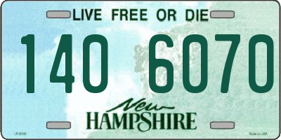 NH license plate 1406070