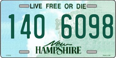 NH license plate 1406098