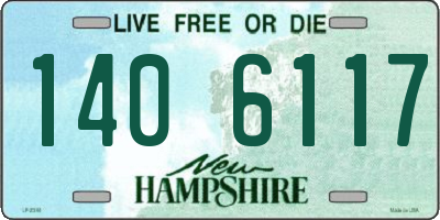 NH license plate 1406117