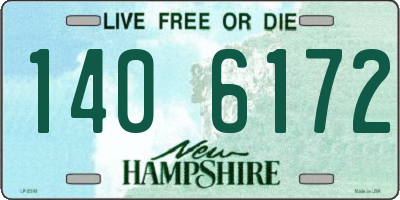 NH license plate 1406172