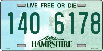 NH license plate 1406178