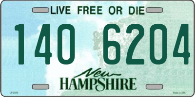 NH license plate 1406204