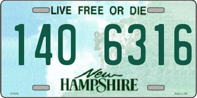NH license plate 1406316