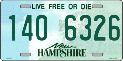 NH license plate 1406326