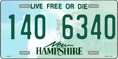 NH license plate 1406340