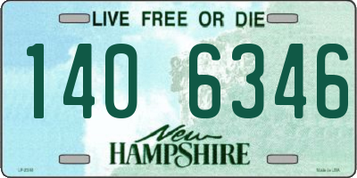 NH license plate 1406346