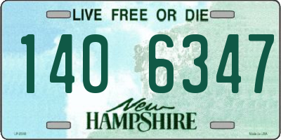 NH license plate 1406347