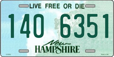 NH license plate 1406351