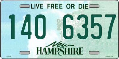NH license plate 1406357