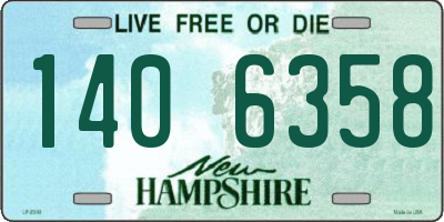 NH license plate 1406358