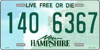 NH license plate 1406367