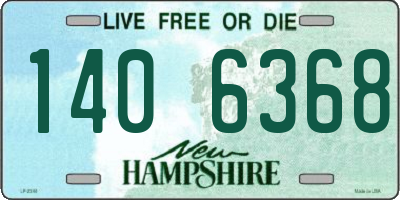 NH license plate 1406368