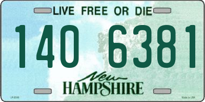 NH license plate 1406381