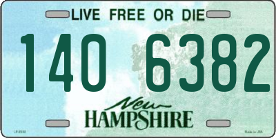 NH license plate 1406382