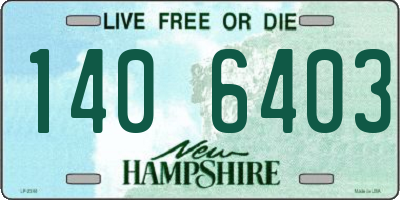 NH license plate 1406403