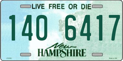NH license plate 1406417