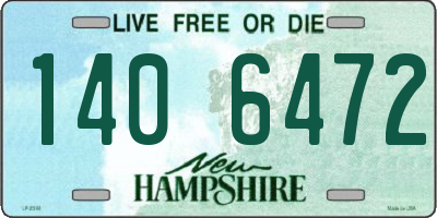 NH license plate 1406472