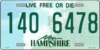 NH license plate 1406478