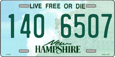 NH license plate 1406507
