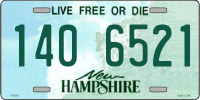 NH license plate 1406521