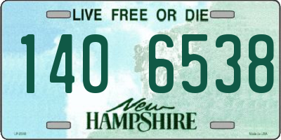 NH license plate 1406538